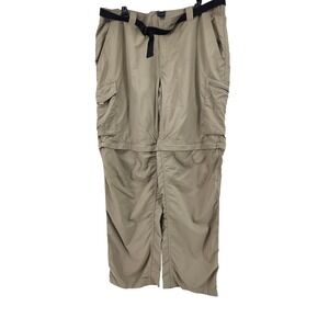 Columbia Omni-Shade Convertible Hiking Cargo Pants Mens 40x32 Khaki Ripstop Belt